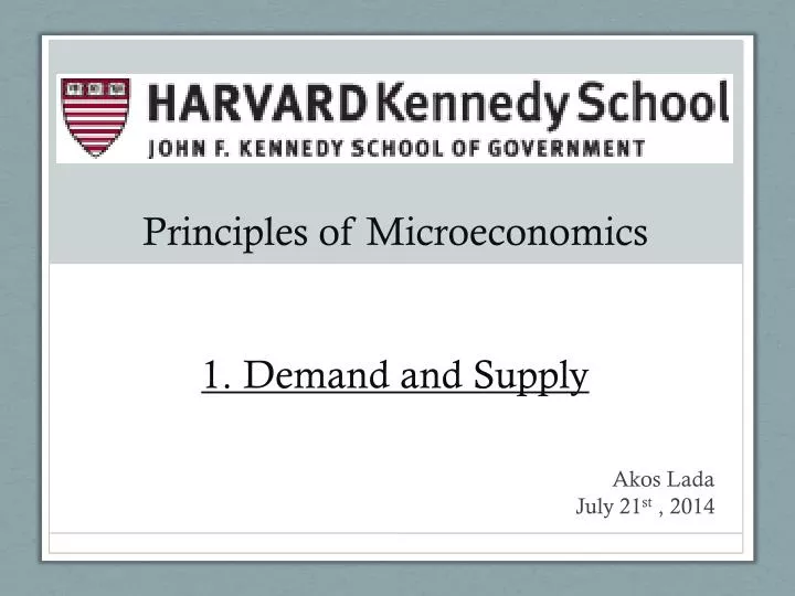 principles of microeconomics 1 demand and supply