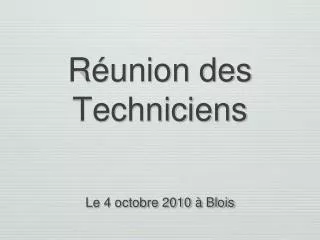 r union des techniciens