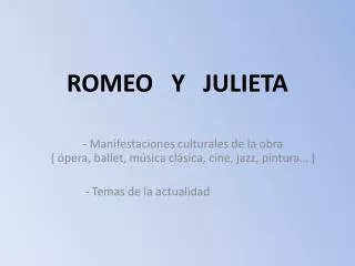 romeo y julieta