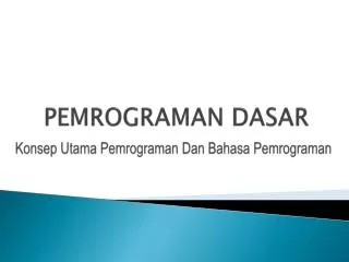 pemrograman dasar