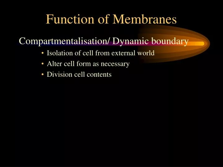 function of membranes