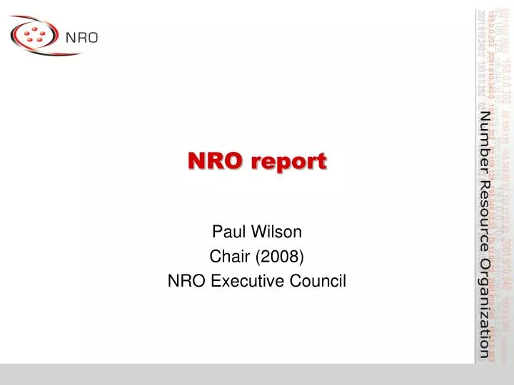 nro report