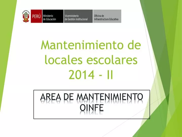 mantenimiento de locales escolares 2014 ii