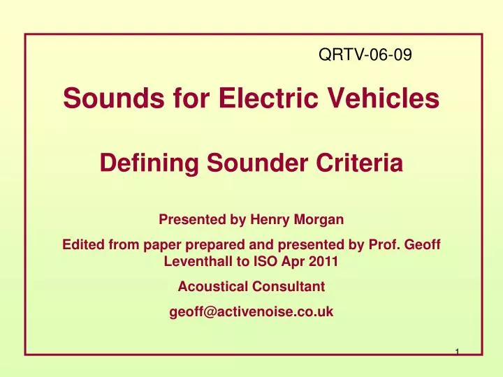 sounds for electric vehicles