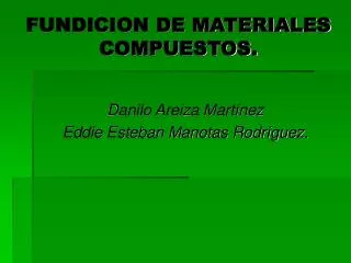 fundicion de materiales compuestos
