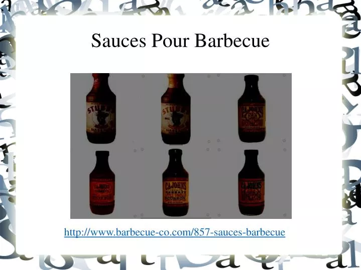 sauces pour barbecue