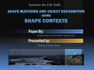 Shape Matching and Object Recognition Using Shape Contexts