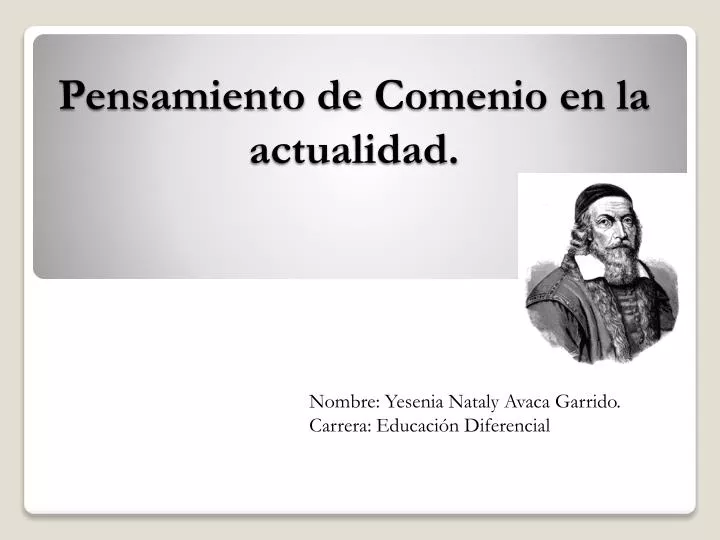 pensamiento de c omenio en la actualidad