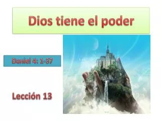 dios tiene el poder