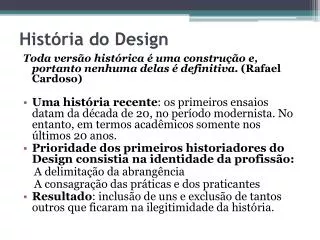 hist ria do design