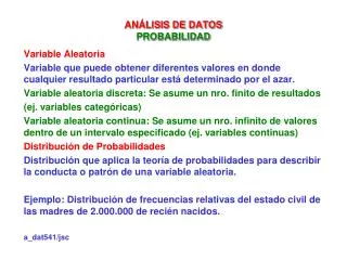 an lisis de datos probabilidad