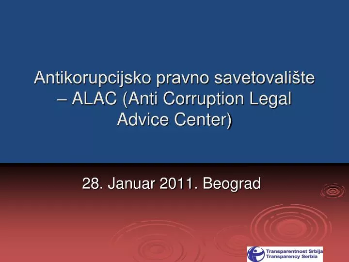 antikorupcijsko pravno savetovali te alac anti corruption legal advice center