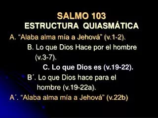 salmo 103 estructura quiasm tica