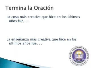 termina la oraci n