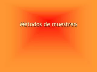 m todos de muestreo