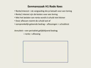 eenmanszaak h1 rode kees