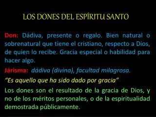 los dones del esp ritu santo