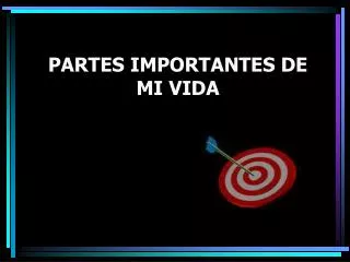 partes importantes de mi vida