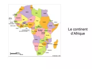 le continent d afrique