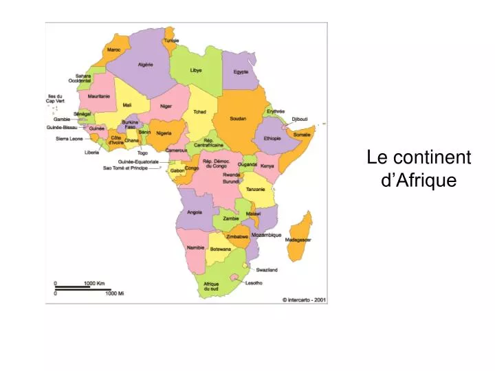 le continent d afrique
