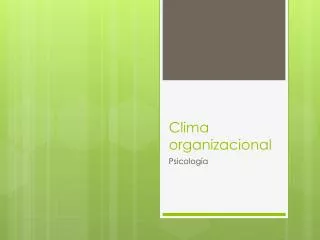 clima organizacional