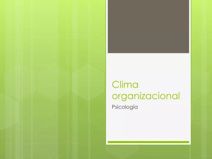 clima organizacional