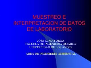 muestreo e interpretacion de datos de laboratorio