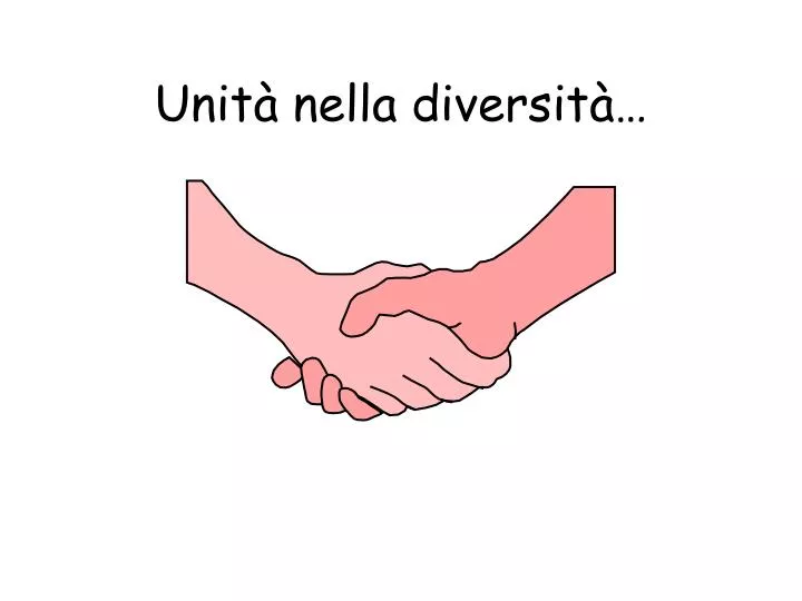 unit nella diversit