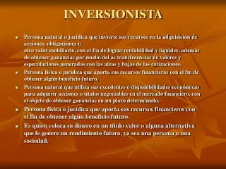 inversionista