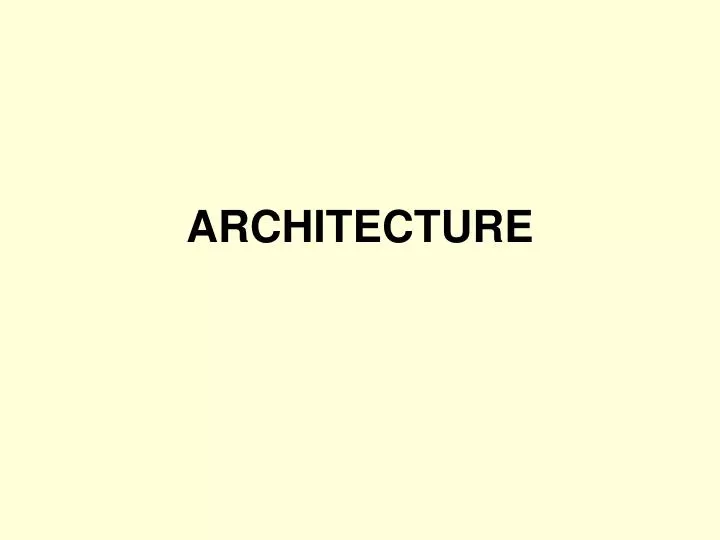 architecture