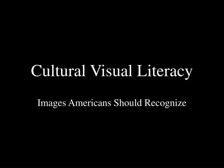 cultural visual literacy