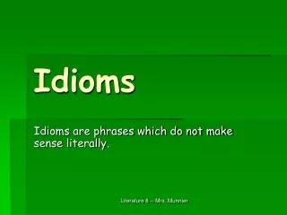 idioms