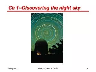 Ch 1--Discovering the night sky