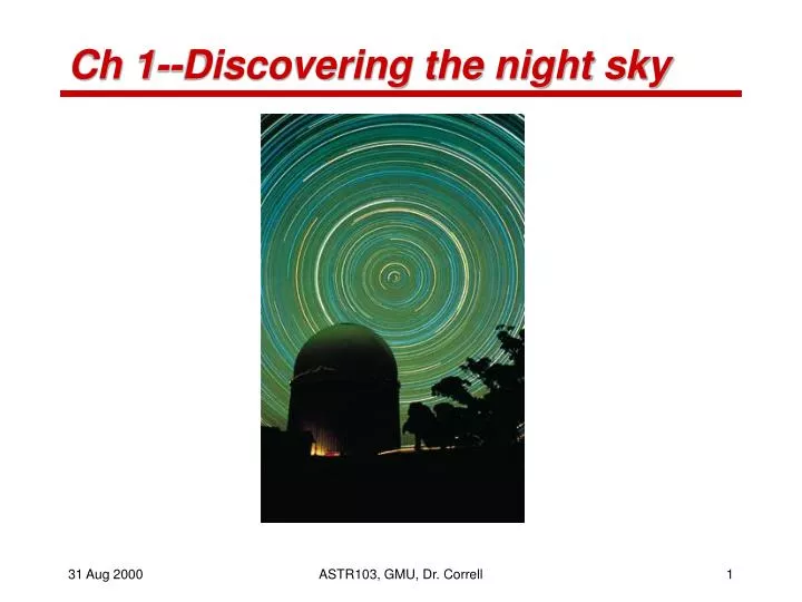 ch 1 discovering the night sky
