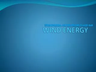 WIND ENERGY