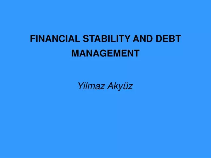 financial stability and debt management