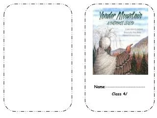 Yonder Mountain Name :------------------------ Class 4/