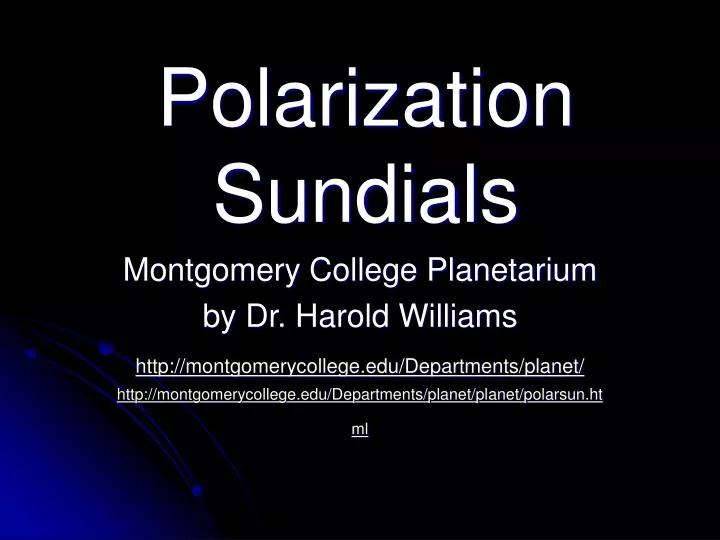polarization sundials