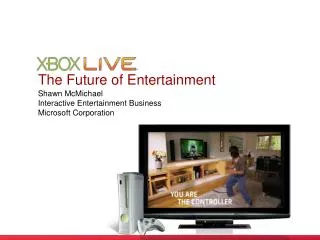The Future of Entertainment Shawn McMichael Interactive Entertainment Business
