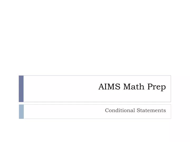 aims math prep