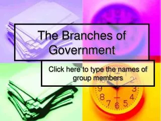 the branches of government