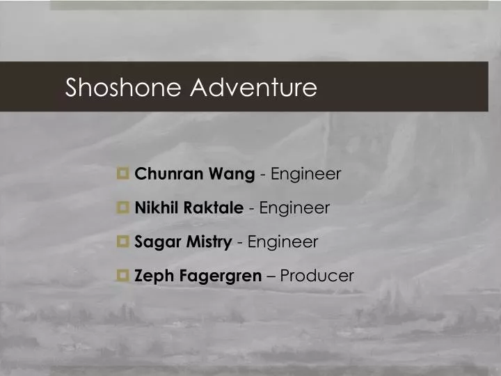 shoshone adventure