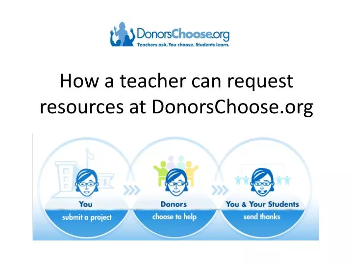how a teacher can request resources at donorschoose org