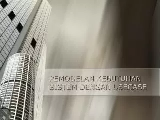 pemodelan kebutuhan sistem dengan usecase