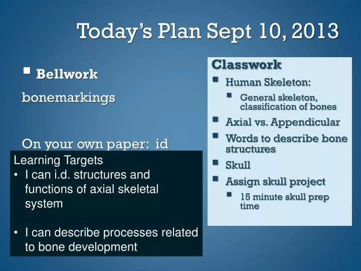 today s plan sept 10 2013