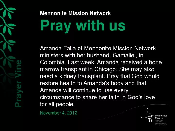 mennonite mission network pray with us