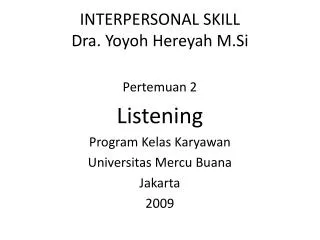 interpersonal skill dra yoyoh hereyah m si