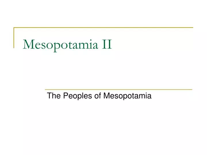 mesopotamia ii