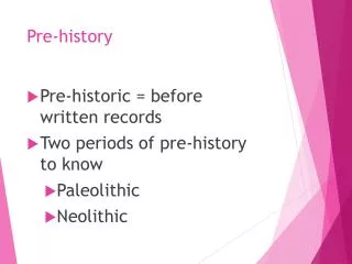 Pre-history