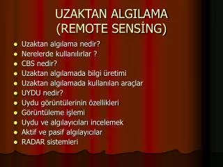 uzaktan algilama remote sens ng